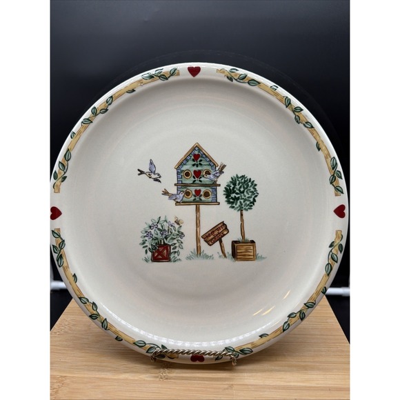 Thomson Pottery/Casuals China Pearl Other - 2 VTG Thomson/Casuals Pottery Birdhouse 10 1/4" Dinner Plates